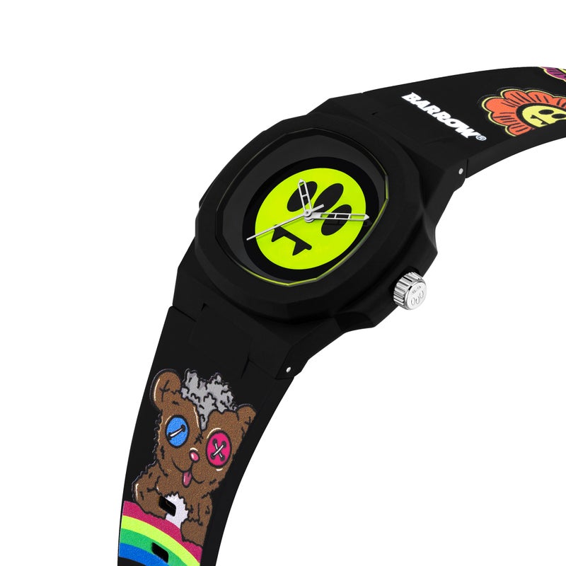 Barrow BWW00001 Black Yellow Dial Silicone Strap Unisex Watch, 43mm - Image 2